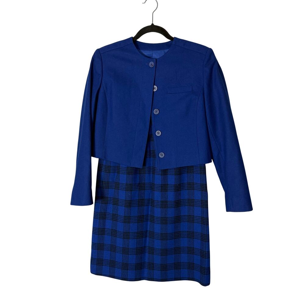 Vintage Pendleton‎ Wool Career Suit Skirt Blue Size 8